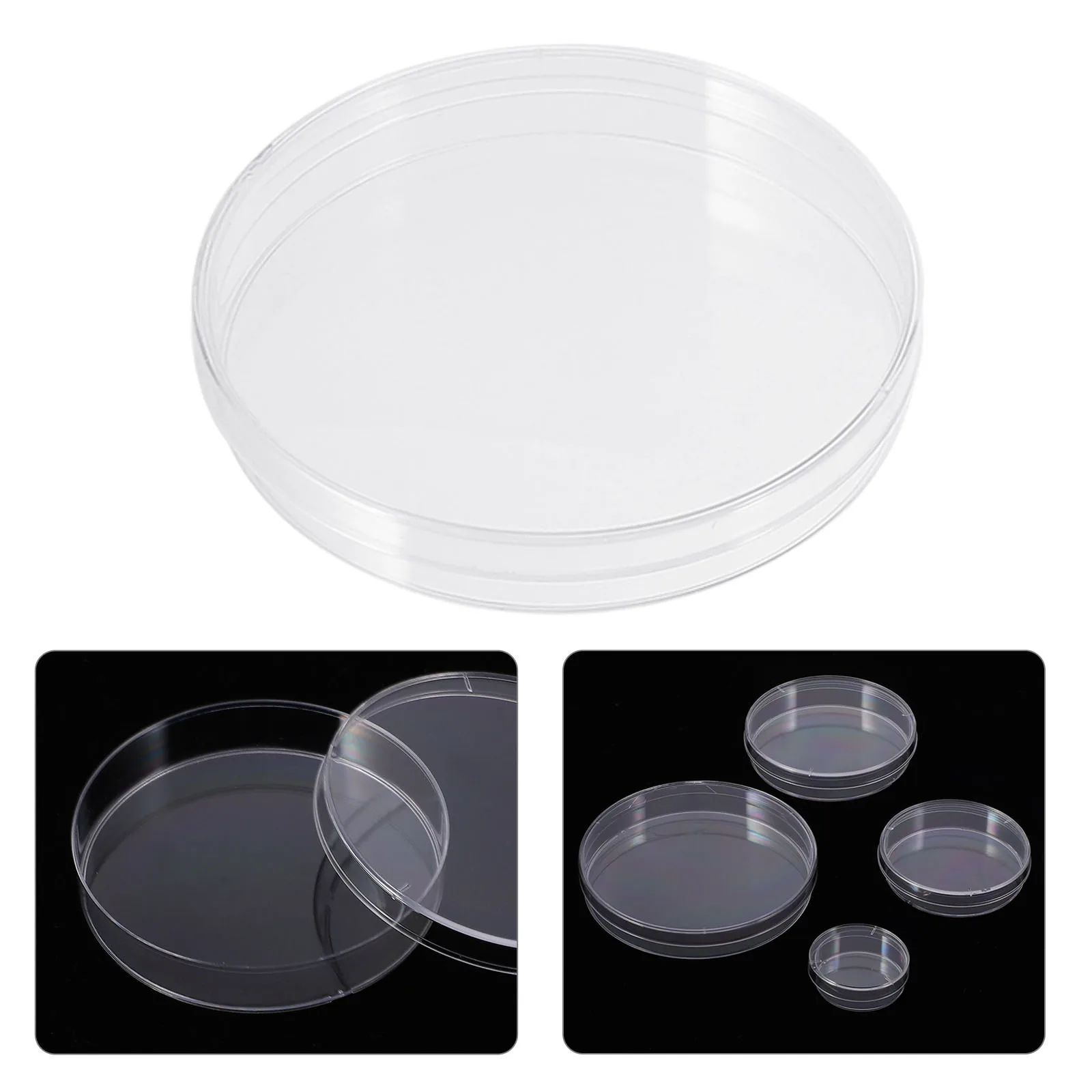 

50 Pcs Cell Culture Dish Petri with Lids Plastic Dishes Disposable Laboratory for Yeast