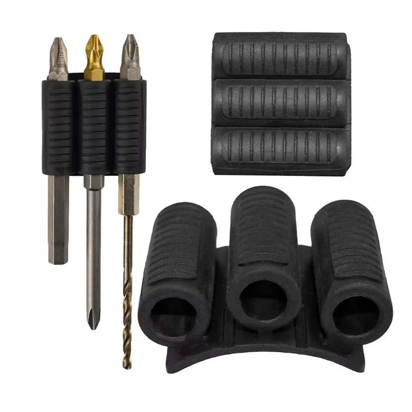 Bit Holder Lightweight Rubber Bits Holder Pocket Size Drill Bit Holder for Electricians Carpenters Workshop