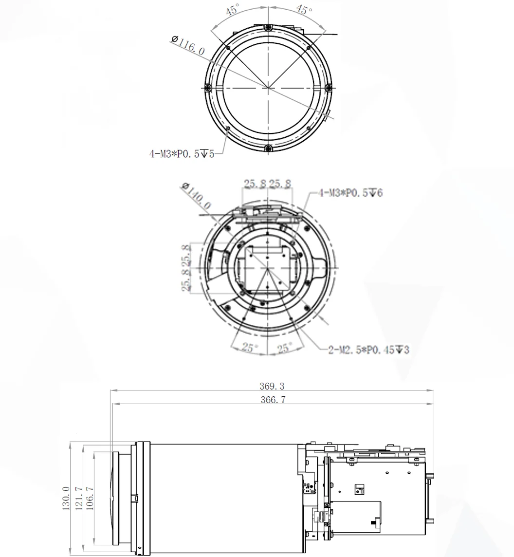 4MP 68x Ultra Long-Range Zoom Camera Module 0.0001Lux Starlight H.265 MIPI/LVDS WDR EIS Intelligent Analytics
