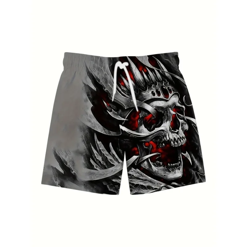 

Summer Cool Skull Beach Short Pants Men And Women's Outdoor Casual Streetwear Pants Quick Dry Breathable Pants