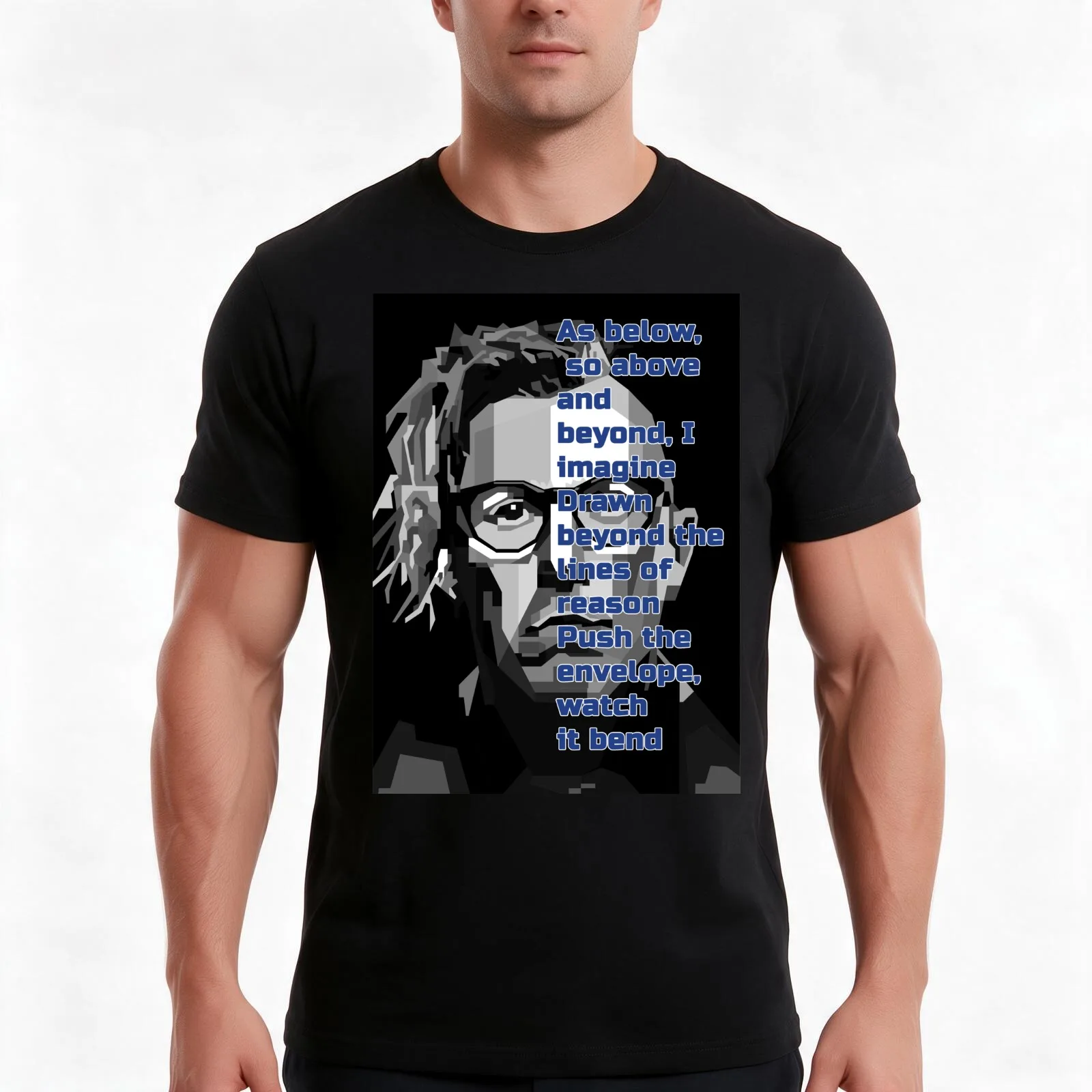 Maynard in WPAP T-Shirt, Summer Casual Cotton Tee, Oversized Streetwear Tops, Vintage Graphic Print, Loose Fit Short Sleeve