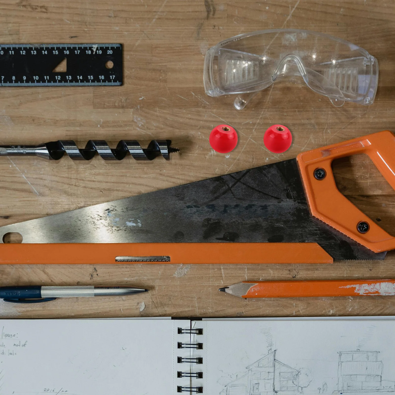 

10pcs Ball Handle Round Crank Metal Component M4 Thread Copper Grip Industrial DIY Machinery Replacement