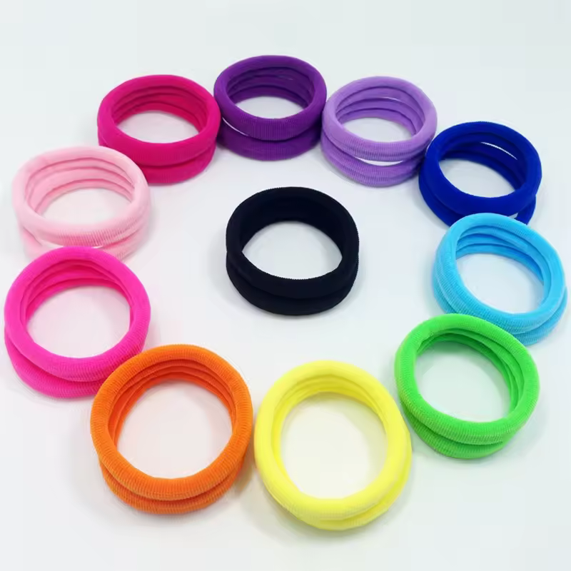 50pcs Black Elastic Hair Band Leagues Ties Colets Scrunchies Springs Gum Accessory For Girl Women No Damage Pigtails Holder Set - Image 3