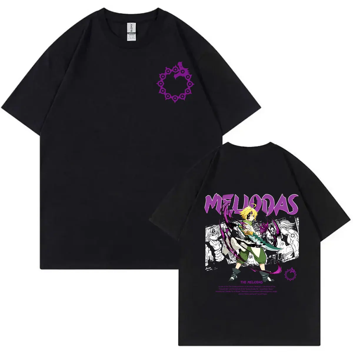 Anime The Seven Deadly Sins Dragon's Sin of Wrath Meliodas T-shirt Men Women Manga Oversized T Shirts Male Vintage Tshirt Tops