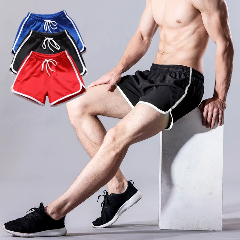 new Running shorts men's professional marathon track and field three piece pants sports beach pants men's fitness training pants