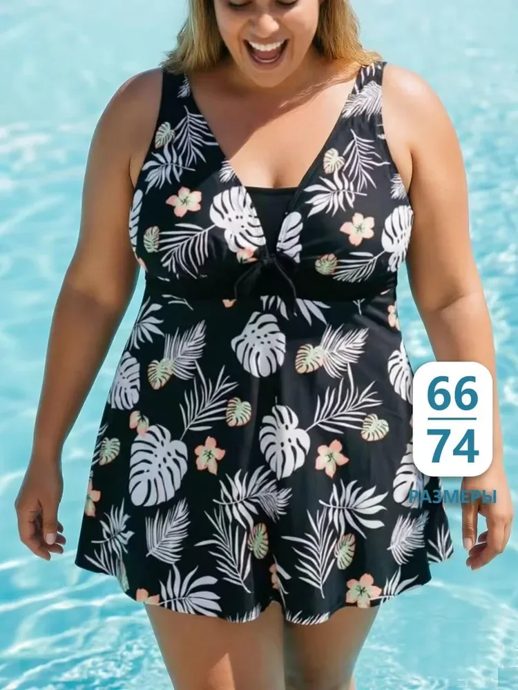2026-パッチワーク-2-ピースプラスサイズタンキニセット女性大きいサイズ水着ハイウエスト女性水着ぽっちゃり曲線美水着