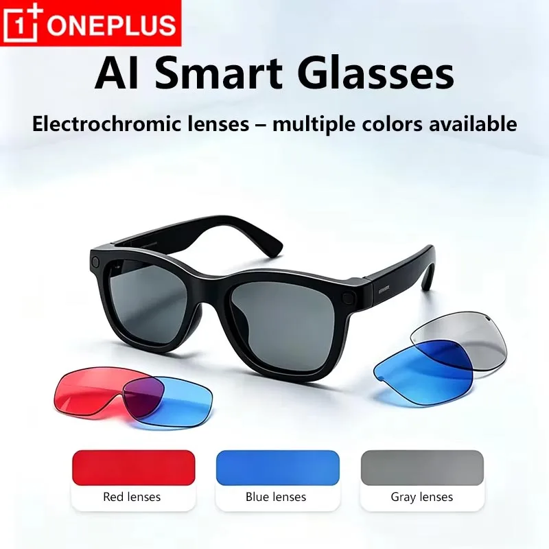 Oneplus Smart Electrochromic Bluetooth Glasses Dimmable Features AI Translate Smart Glasses For Talking Listening To Music
