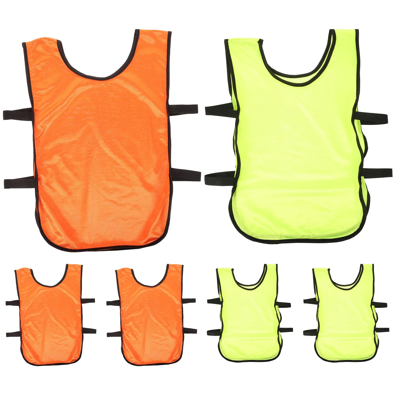 

6Pcs Youth Soccer Vests High Visibility Mesh Training Bibs Football Basketball Practice Jerseys Lightweight Team Sports