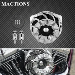 Motorcycle Air Filter Cleaner Intake Filter Chrome CNC For Harley Softail Touring Road Street Glide Dyna Sportster 883 XL Fatboy