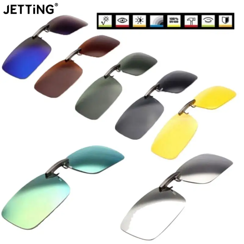 

Unisex Polarized Clip On Sunglasses Near-Sighted Driving Night Vision Lens Anti-UVA Anti-UVB Cycling Riding Sunglasses Clip