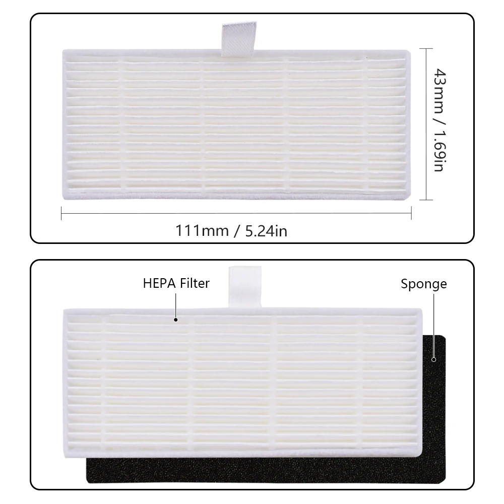 หลักแปรงด้านข้าง HEPA กรองฝุ่น Mop ผ้าใช้งานร่วมกับ XiaoMi Mijia Lydsto R1 R1A S1อุปกรณ์เสริมเครื่องดูดฝุ่นอะไหล่