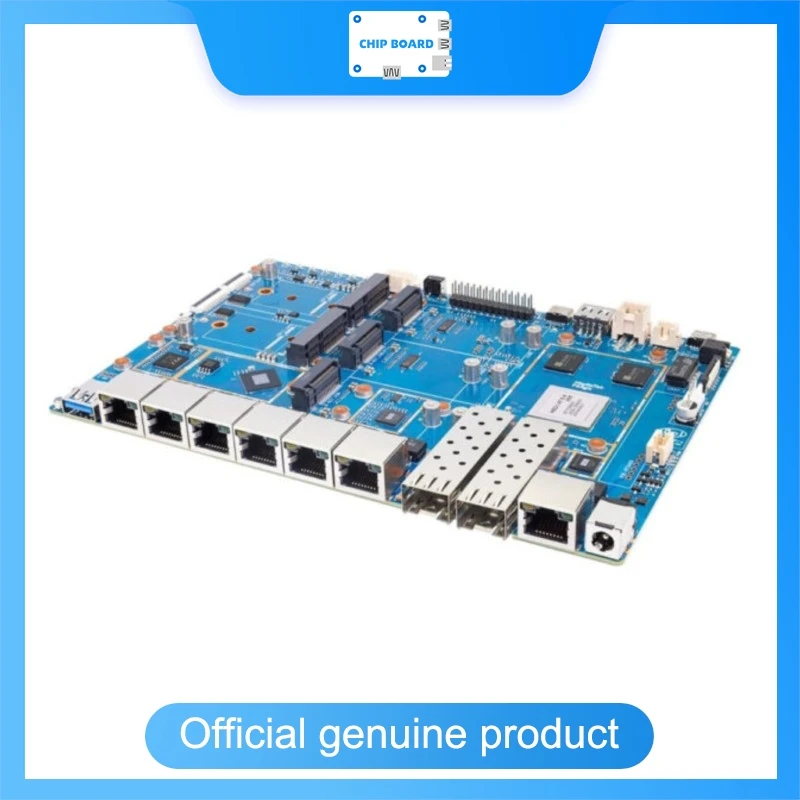 

Banana Pi BPI-R4 Pro board offers 2x 10GbE SFP+ cages, 7x 10GbE/2.5GbE/GbE RJ45 ports, WiFi 7 support
