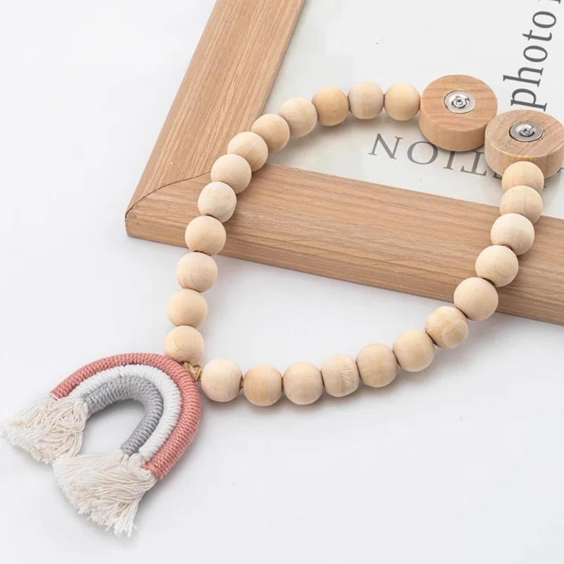 2pcs 만화 무지개 나무 구슬 커튼 타이 백, 라이트 럭셔리 프랑스 스타일 수제 쉬어 커튼 타이, 커튼 홀드 백