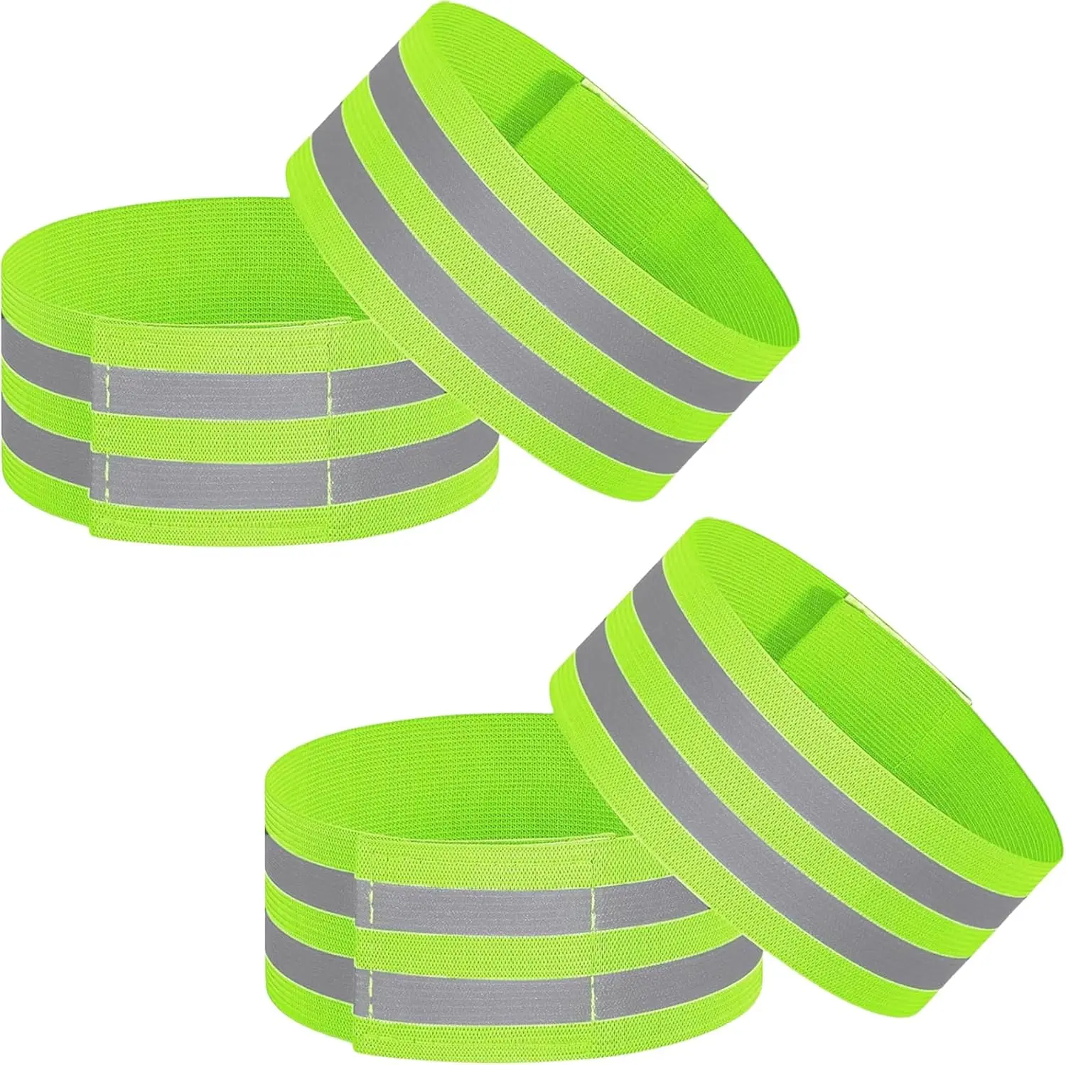 

Reflective Bands for Running Cycling Wrist Ankle Arm Straps with 360-Degree Visibility