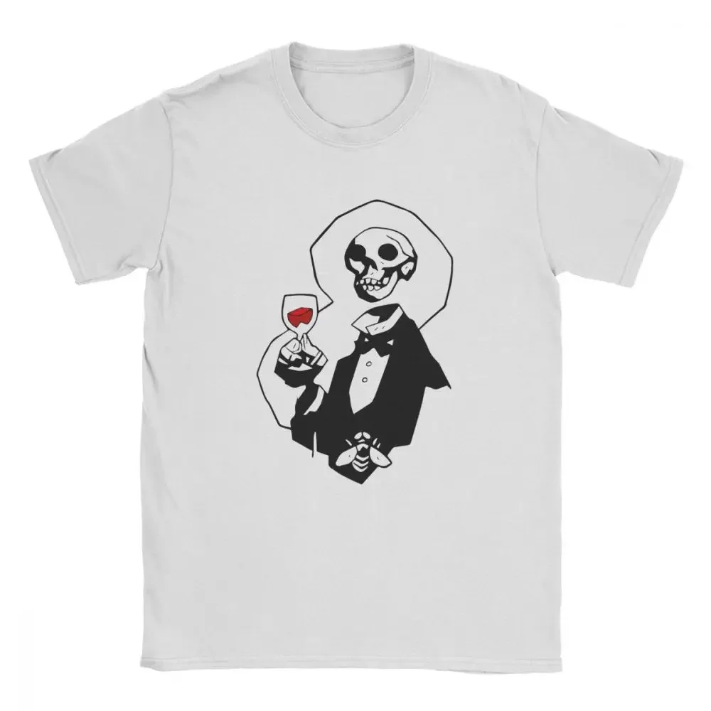 Humor T-Shirt for Men Skeleton Head Hellboy Christmas Gift Tops Cotton T Shirt Short Sleeve Tees Plus Size Clothes Mexico Skull