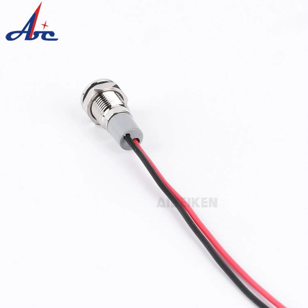 ABILKEEN 20 قطعة IB8A-FY-D 8 مللي متر الكرة رئيس مؤشر معدني ضوء DC3-6V/12-24 فولت AC110V AC220V الصناعية مصباح دليلي مع كابل 150 مللي متر