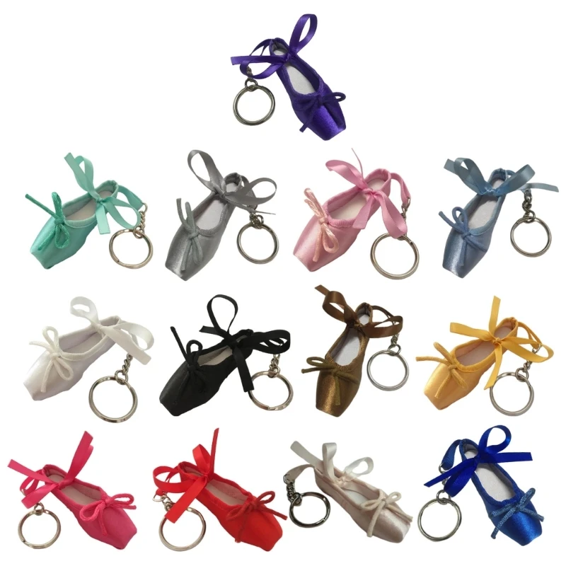 Lovely Ballet Shoe Keyring Stylish Pendant Keychains Ballet Shoe Keyrings Backpack Pendants Gift for Fashion Enthusiasts