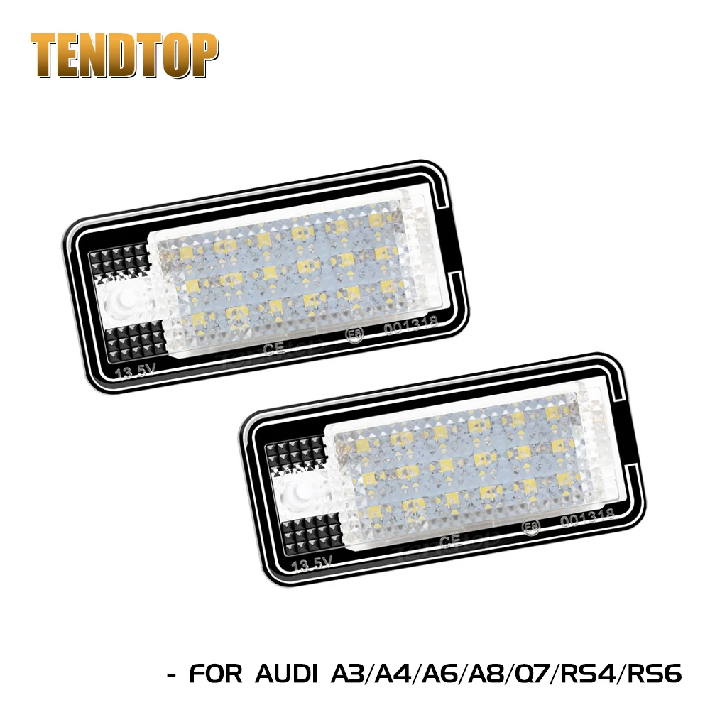 Car License Plate Light For Audi A3 S3 2004-2009 A3 Cabriolet A4 S4 B6 A6 C6 S6 A8 S8 RS4 RS6 Number Plate Backlight Tag Bulb