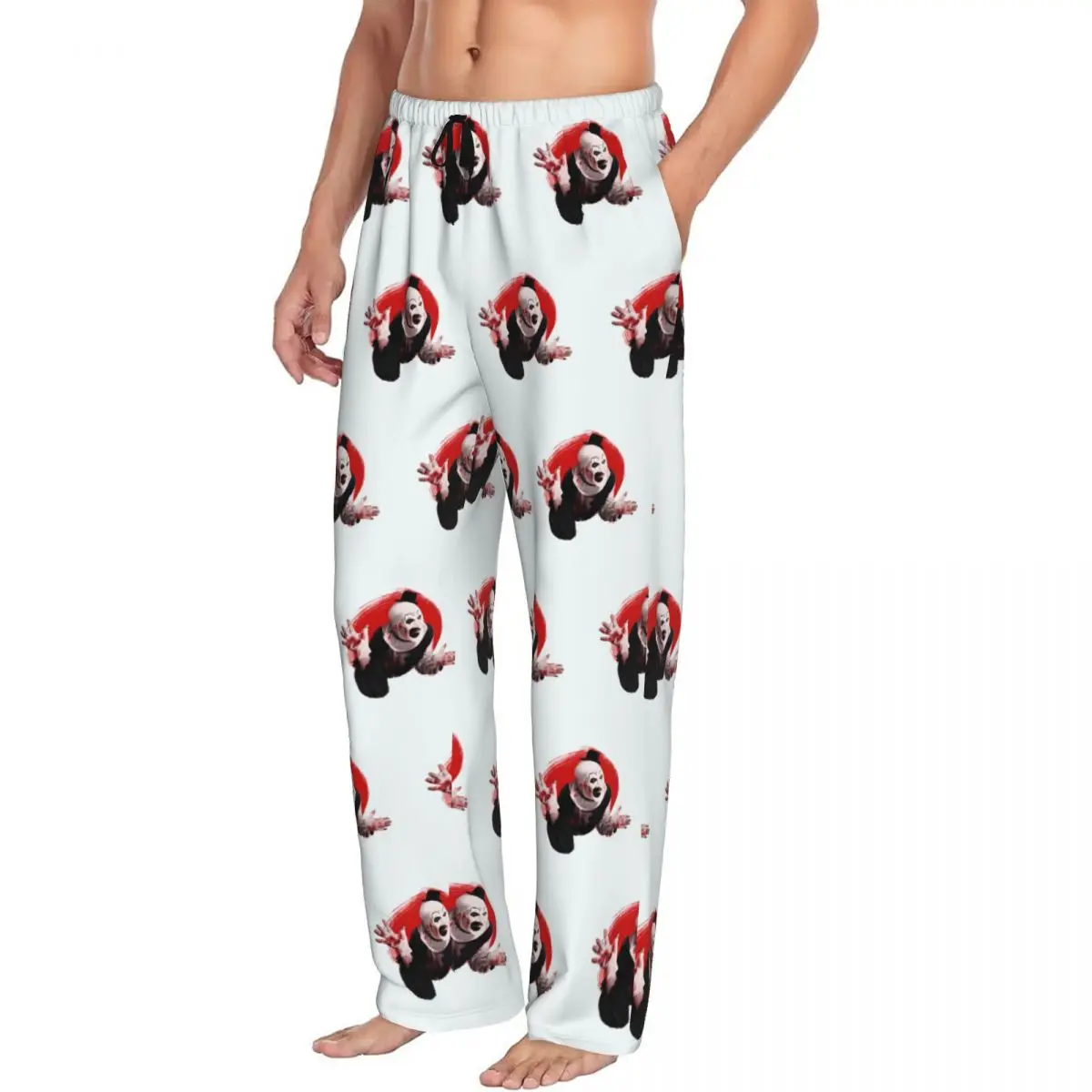 커스텀 티테리파이어 파자마 팬츠 남성용 밴딩 할로윈 호러 영화 수면복 포켓付き