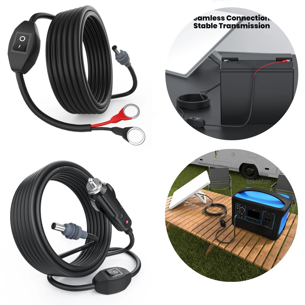 

Для Starlink Mini Автомобильное зарядное устройство Уплотнительное кольцо Кабель для зарядки постоянного тока 3 м/10 футов для Starlink Мини-кабель питания с переключателем для грузовиков Лодки RVC