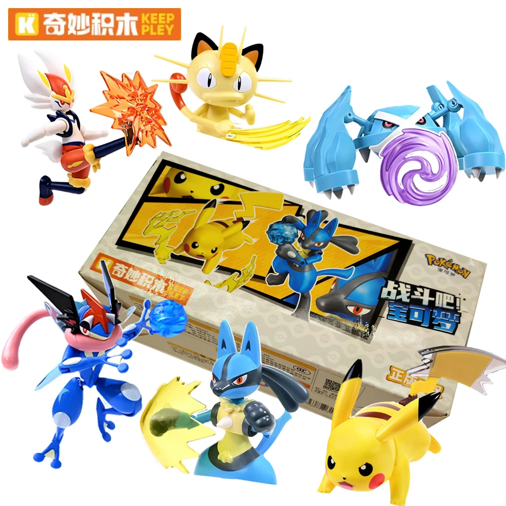 

New Genuine Keeppley Pokemon Blocks Blastoise Venusaur Meowth Cartoons Model Collectible Decor Christmas Gifts for Boys Girls