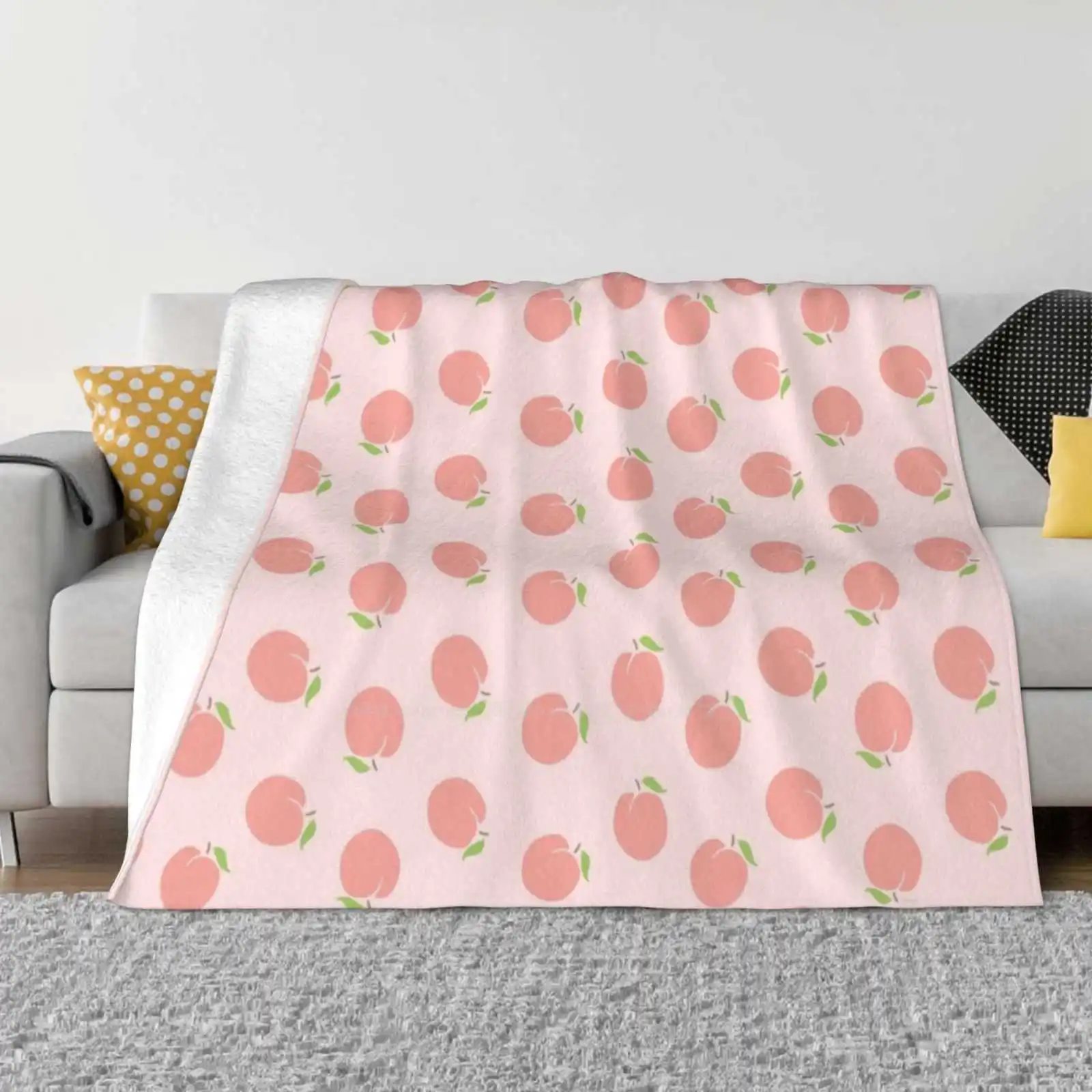 Peach Pattern Fashion Soft Warm Throw Blanket Call Me By Your Name Cmbyn Peach Timothee Chalamet Armie Hammer Elio Perlman Luca