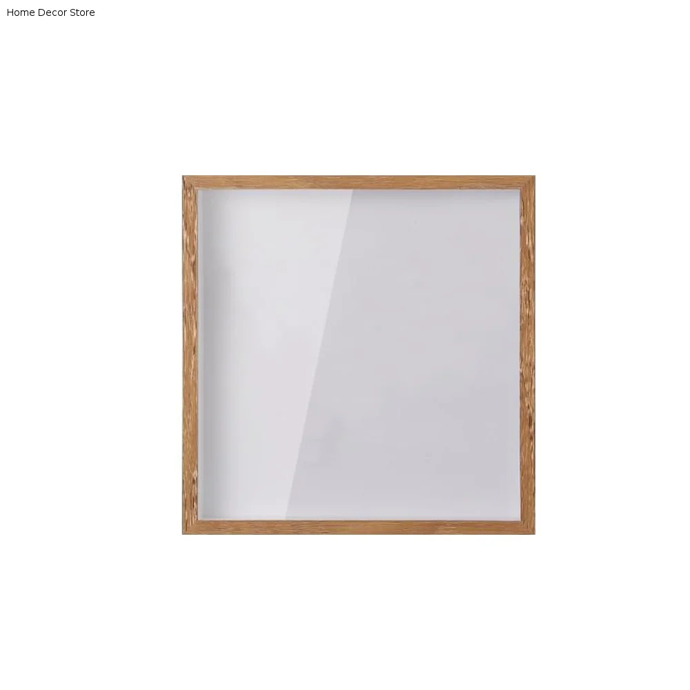 Simple Wooden Adventure Archive Box Square Transparent Travel Shadow Box with Slot Ticket Shadow Box Friends