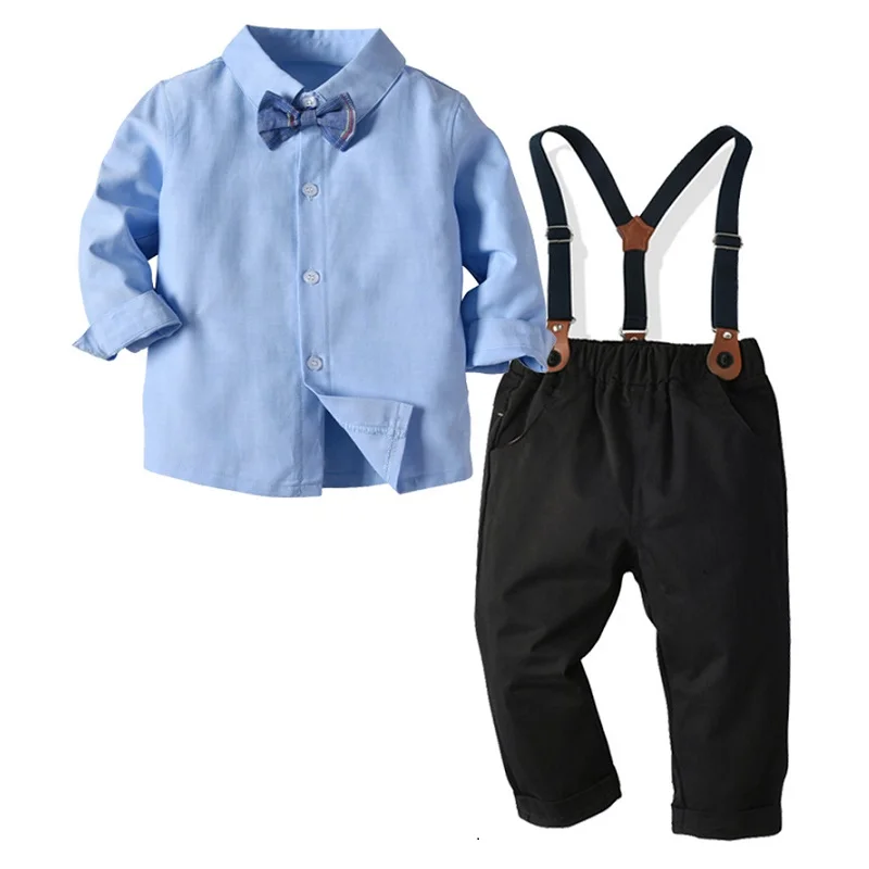 New Boys Suits Kids Birthday Wedding Party Dress Gentleman Shirt Pants Tie 3pcs Boy clothes children clothes from 2 to 7 years