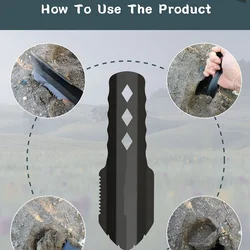 Multitool Ultralight Backpacking Trowel Shovel Small Potty with Longer Handle Design Essential for Hiking Camping and Survival