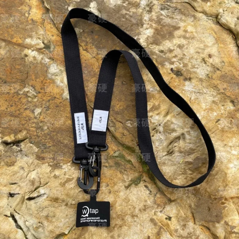 2024ss nowy telefon WTAPS pasek zapobiegający upadkowi dla kobiet mężczyzn na co dzień czarna koszulka z wydłużonym sznurkiem typu Crossbody