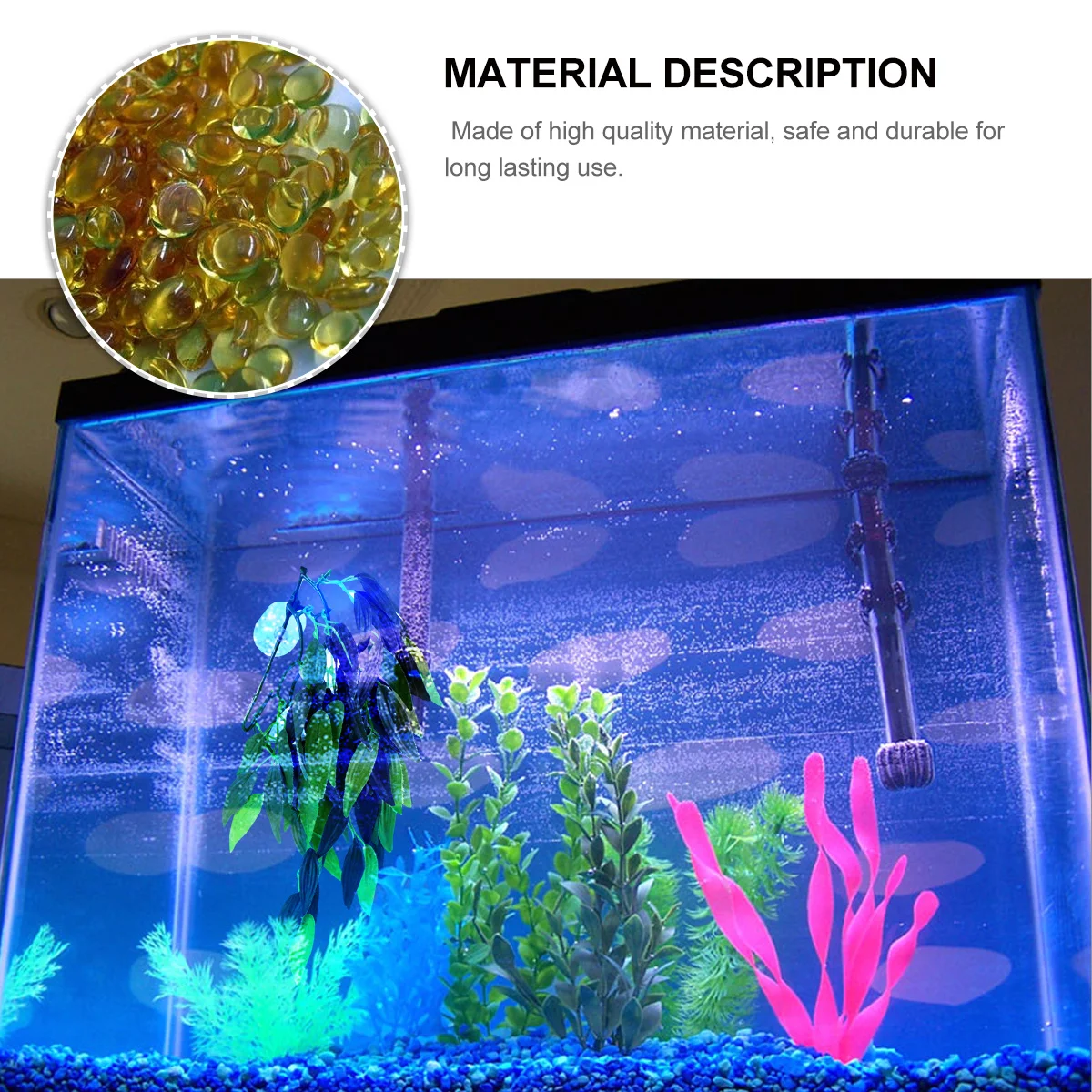 

Lifelike Rattan Artificial Plants Aquarium Fish Tank Decoration Resin Material Natural Look Safe for Fresh and Salt Water Green