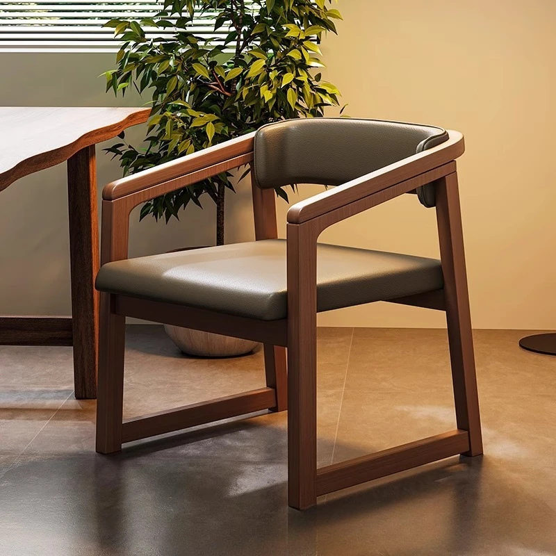 Household dining chair new Chinese restaurant dining table stool backrest tea table master chair