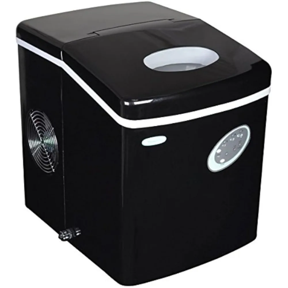 

Table top ice maker (black), compact automatic ice maker, cube ready in 6 minutes, weighing 24 pounds within 28 hours