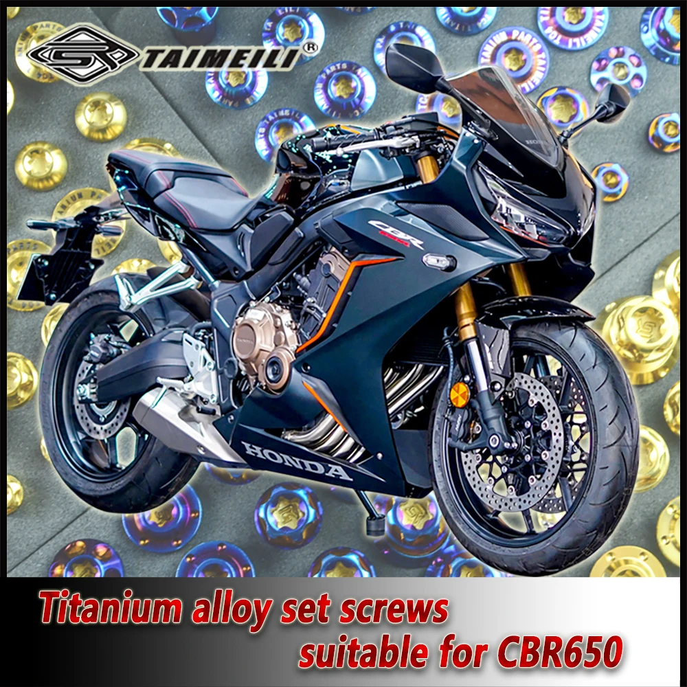 TAIMEILI Titanium Alloy Motorcycle Shell Set Screws Suitable for CBR650 Shell Modification and Repair No.1