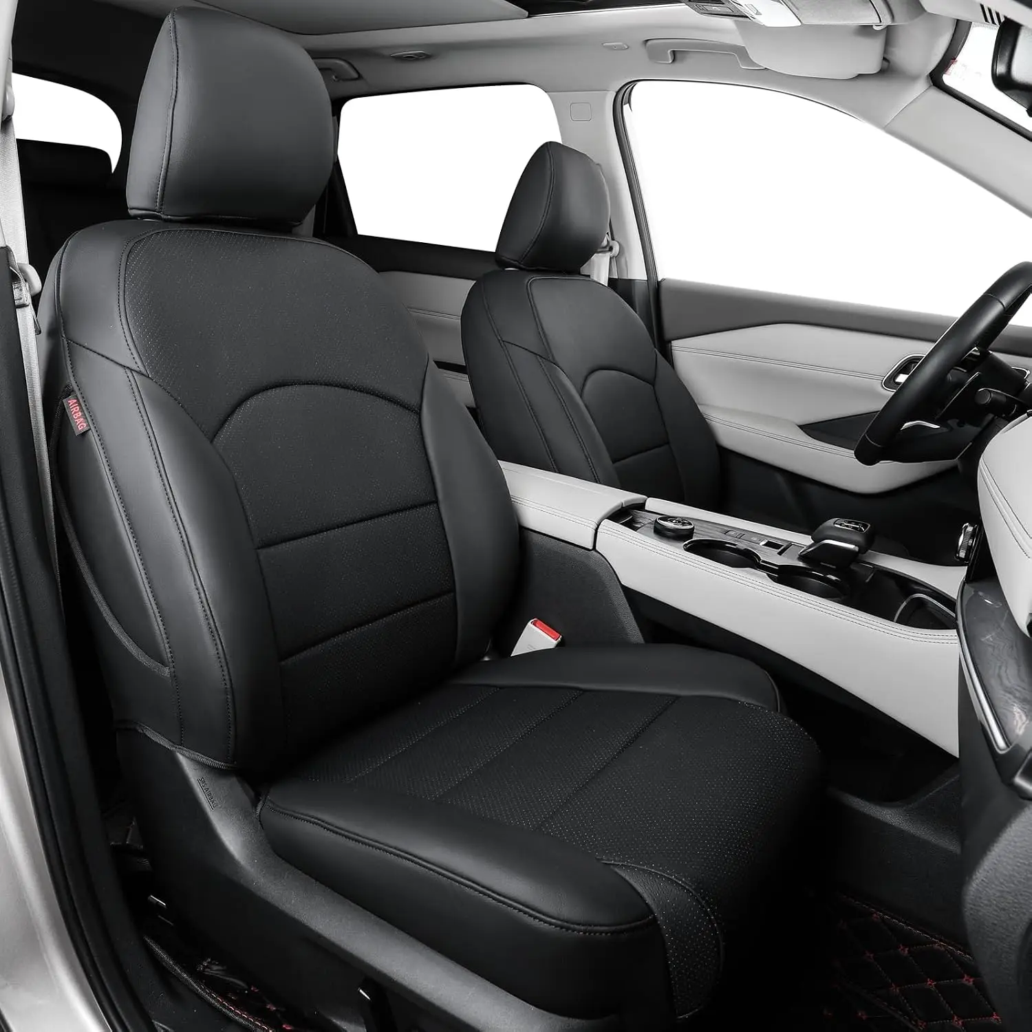 EKR Custom Fit for Nissan Rogue Car Seat Covers 2014-2026 S/SV/SL/Platinum/ Full Set Leather Car Seat Protector cover