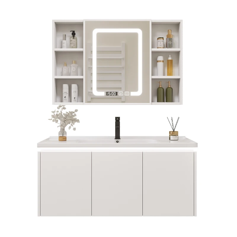 Bathroom cabinet, bathroom, simple washbasin, integrated ceramic washbasin for washing.