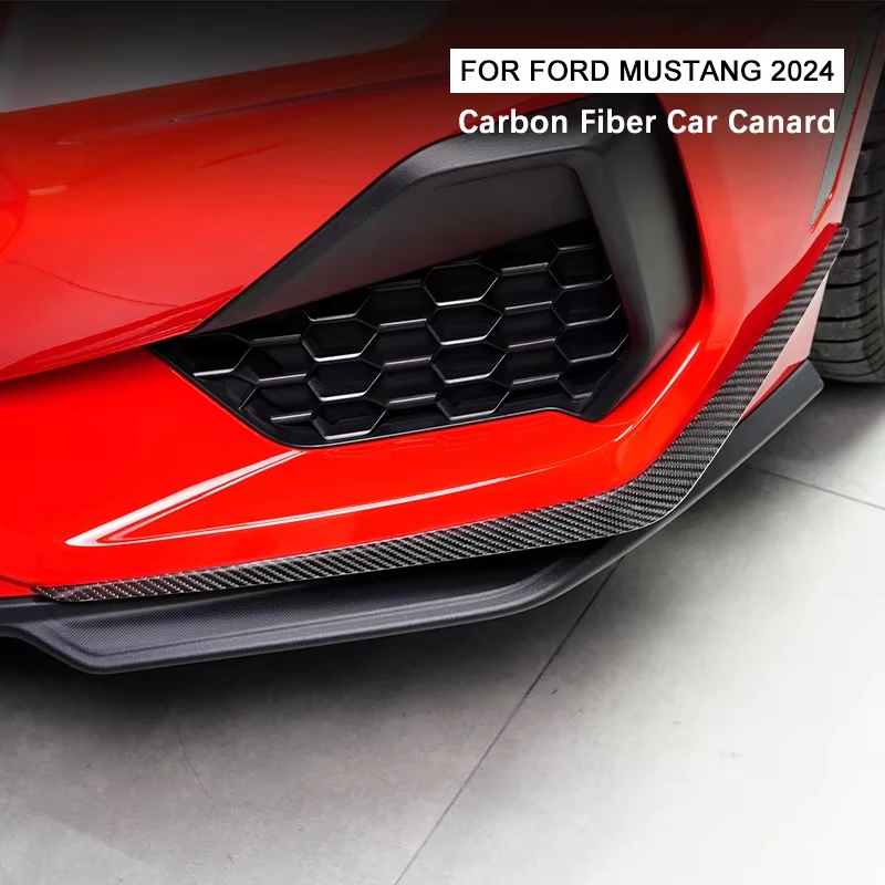 ES Carbon Fiber Car Canard for Ford Mustang S650 2024 Ecoboost Exterior Accessoriescustom