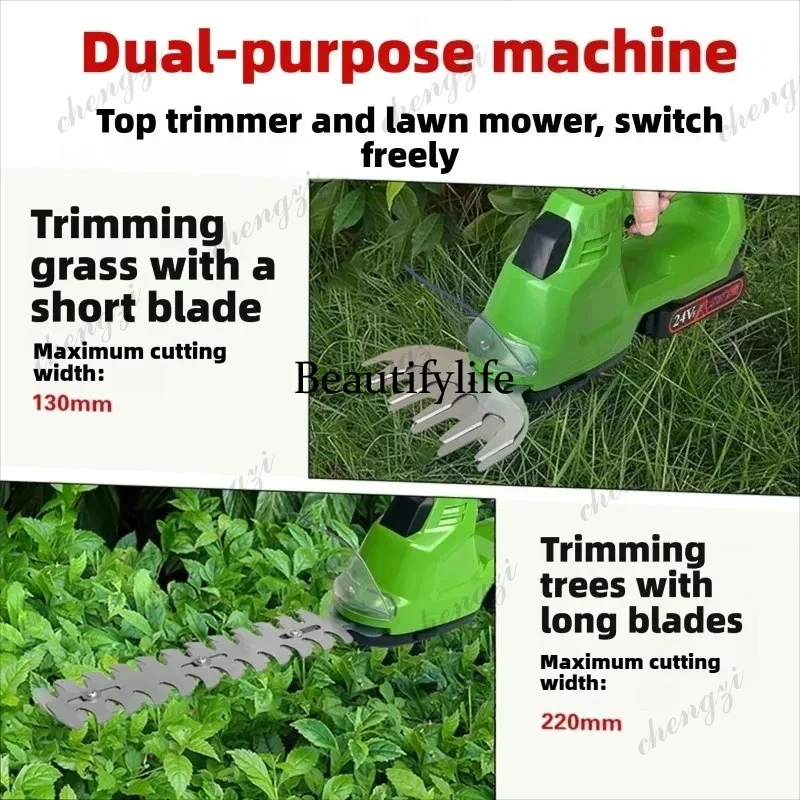 A81 Cordless Hedge Trimmer Electric Handheld Pruning Shears Lithium Battery Powered Garden Grass Cutter Tool view 4