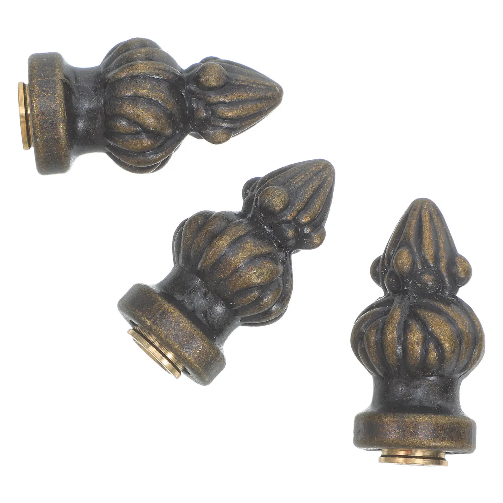 3Pcs Brass Pineapple Lamp Finial Cap Decorative Lampshade Top Knob Table Floor Lamp M10 M6 Finials for Lamps Lampshade Top Knob