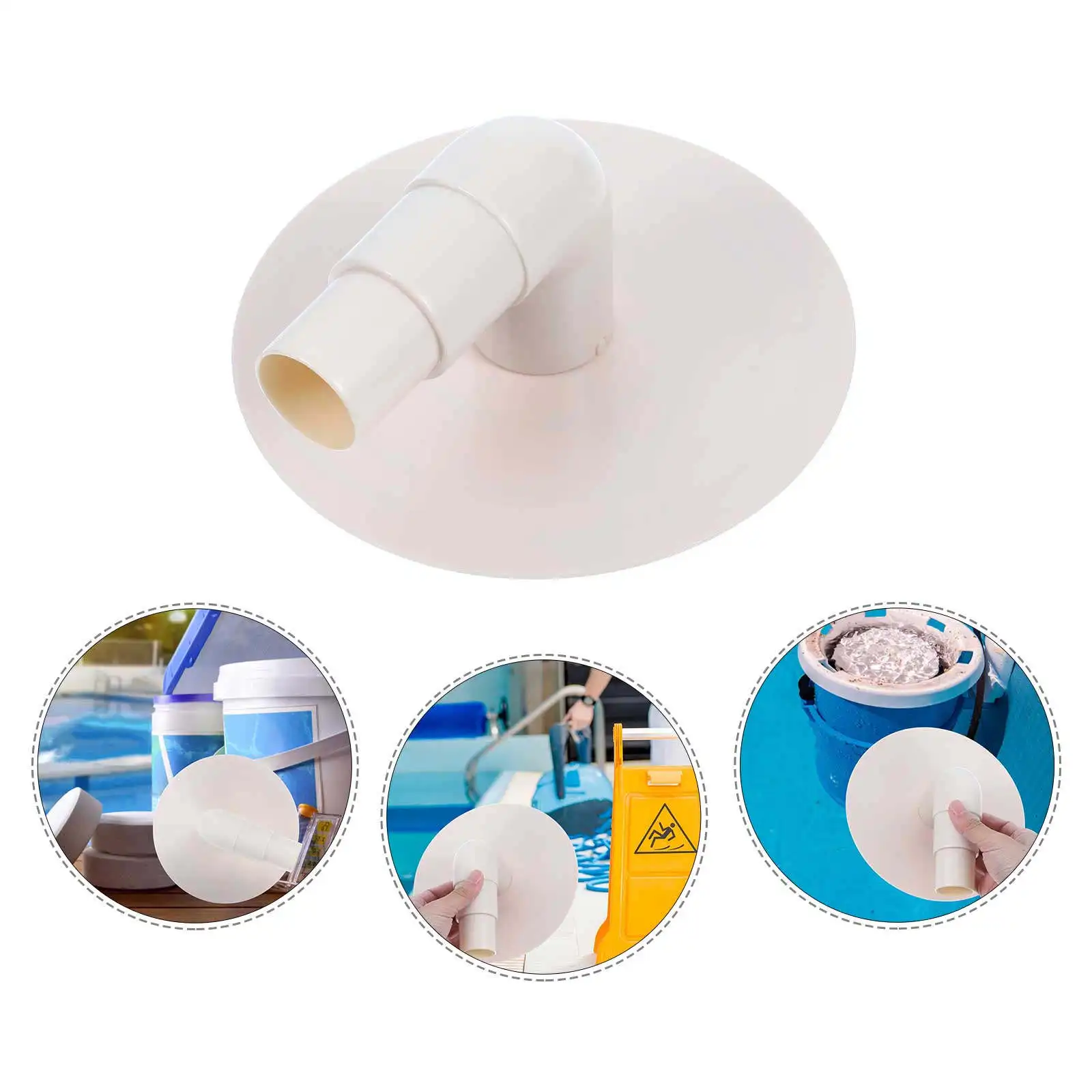Pool Skimmer Vacuum Base Plate Elbow Adapter Replacement for Pool Vacuum Hose Connector Skimmer Parts