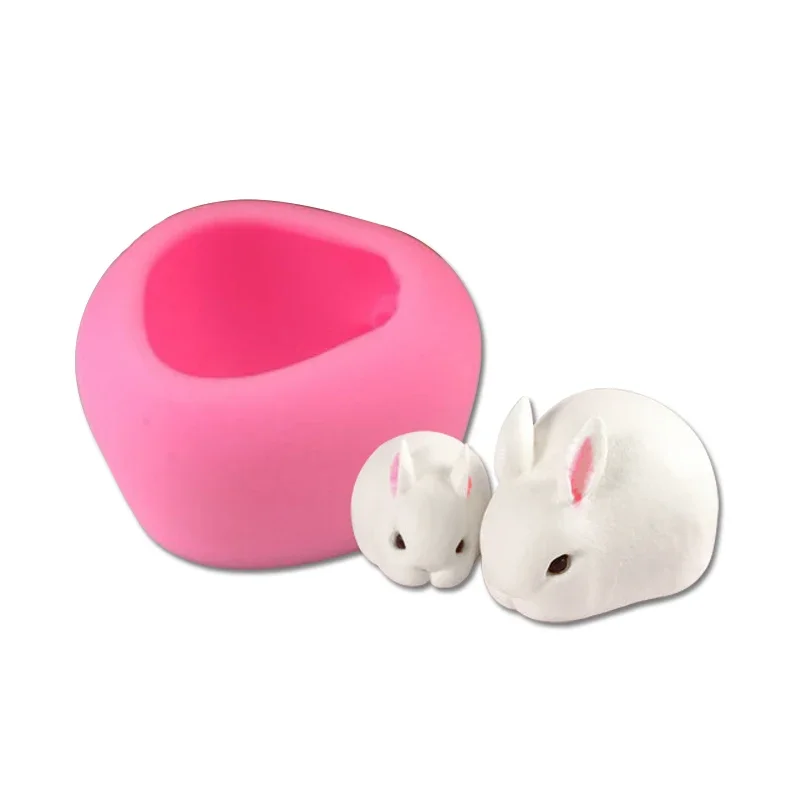 

MNYB Sugarcraft 3D Rubbit Silicone Fondant Mold Cake Decorating Tools Chocolate Baking Mold Gypsum clay Moulds
