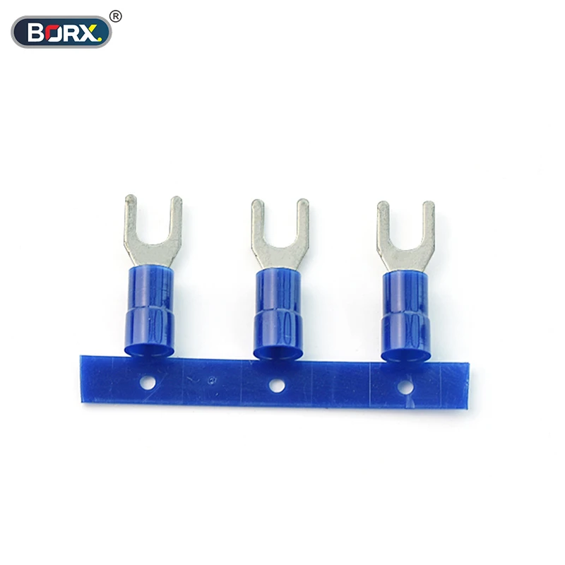 2000PC JST SVN 27A 16-14AWG Blue Connecting Insulated Sheath Fork Terminals，#4/#6/#8/#10 1/4 wire connector wire terminals Crimp