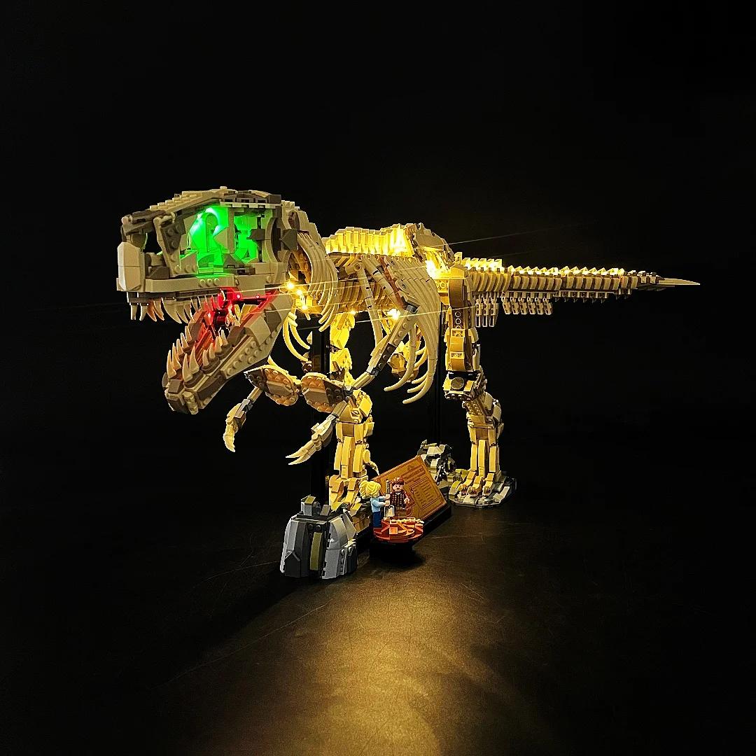 76968 3145 قطعة نموذج ديناصور T-Rex الحفريات Tyrannosaurus ريكس اللبنات الحديقة العالمية للأطفال الأولاد هدايا عيد الميلاد #2