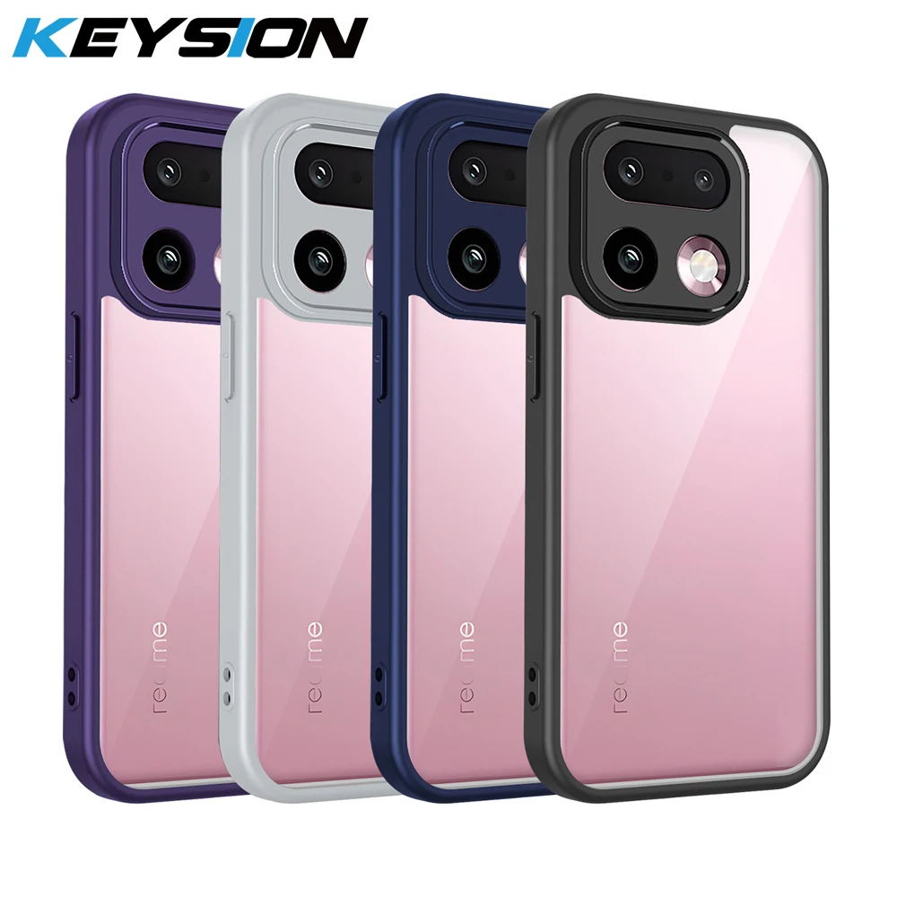 

KEYSION Transparent Phone Case for Realme 16 Pro 5G 16 Pro+ 5G Silicone+PC Clear Simple Shockproof Phone Cover for Realme 16 5G