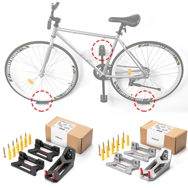 3Pcs Bicycle Rack Cycling Pedal Storage Bike Hanger Wall Mount Show Holder Indoor Storage Bike Hook for Garage or Home
