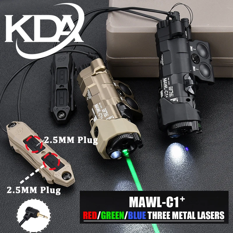 

Metal MAWL MAWL-C1 IR Sight Red Dot Laser Green Blue Indicator Dual Switch Modular Pointer Full Function Light Airsoft Hunting