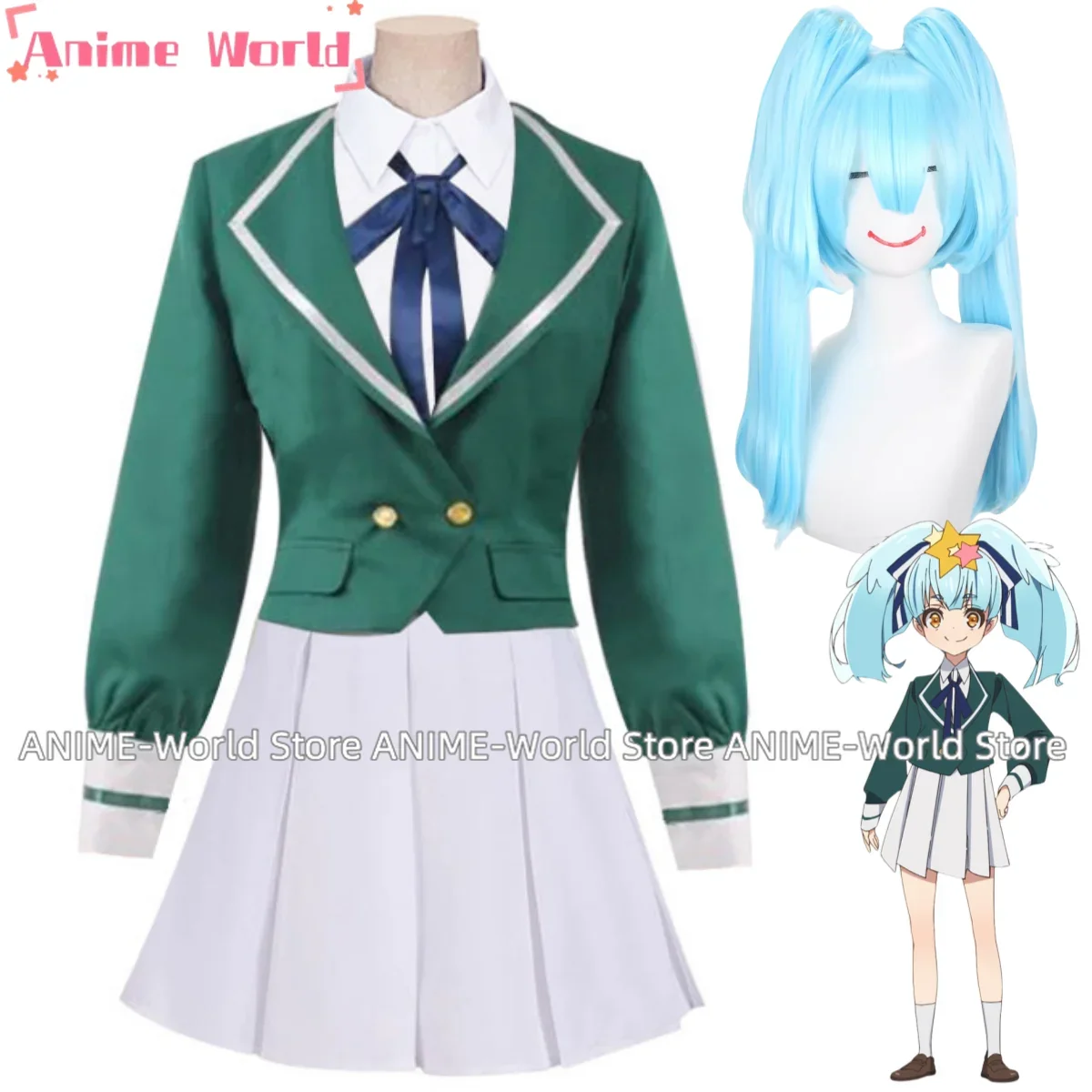 

《Custom Size》Anime Hoshikawa Lily Cosplay Costume Wig Japanese Jk Uniform Adult Woman Lovely Halloween Christmas Suit