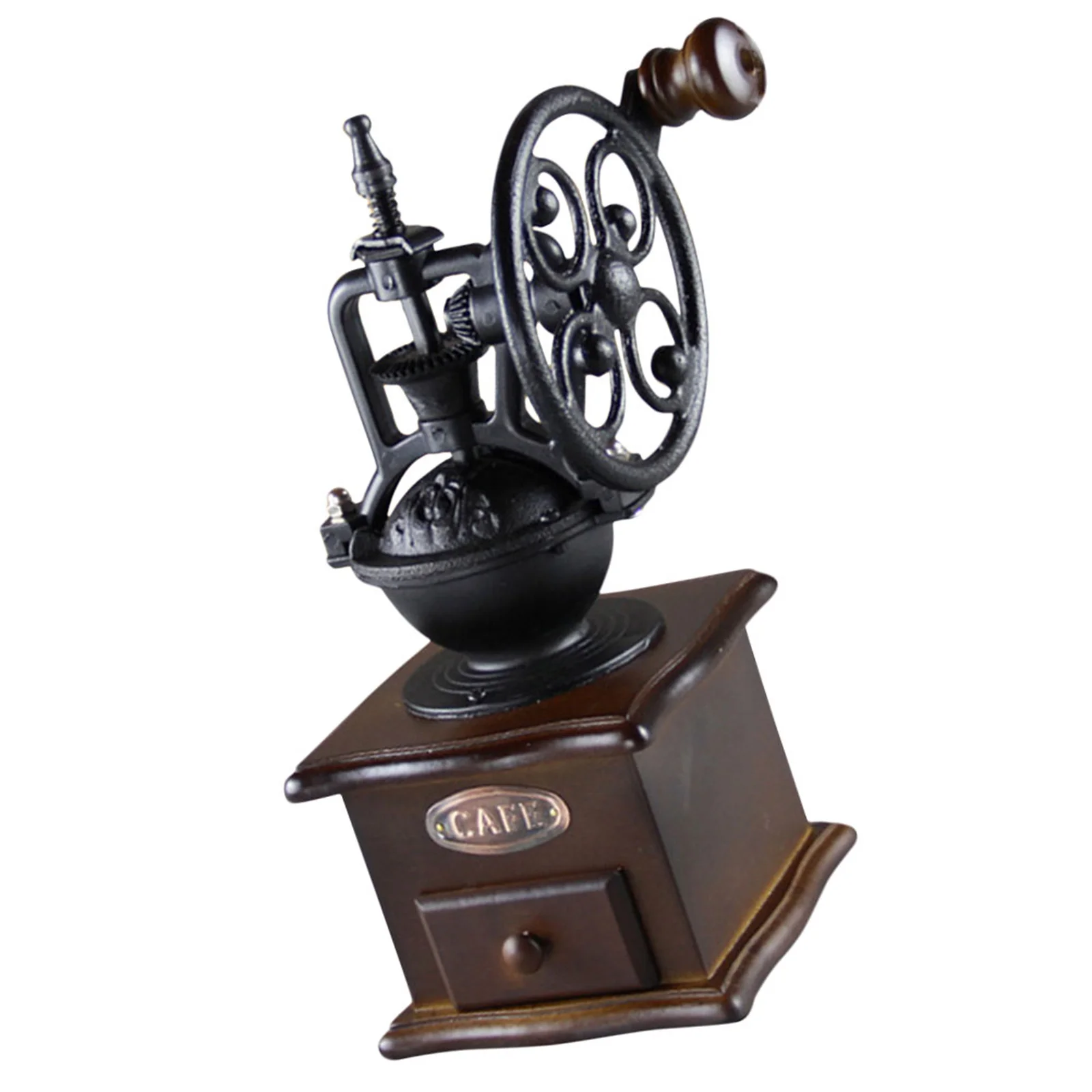 

Manual Coffee Grinder Wooden Base Compact Hand Crank for Fresh Coffee Beans Grinding Home Office Travel Use Coffe Bean Grinders