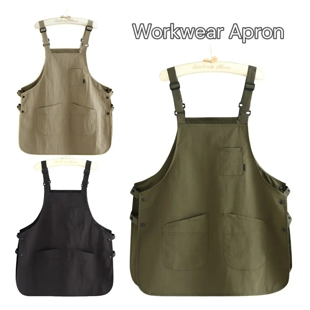 New Japanese Style Catering Workwear Apron Stain Resistant Waterproof Painting Aprons Household Working Overalls for Cafe Barber