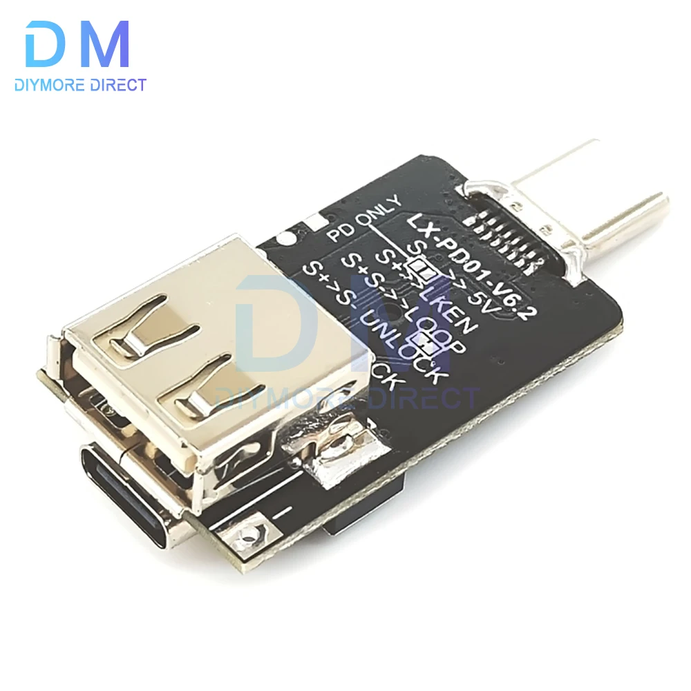 Type-C PD Trigger Board Module PD/QC Decoy Board Fast Charge Type-c to 20v High Speed Charger Power Delivery Boost Module